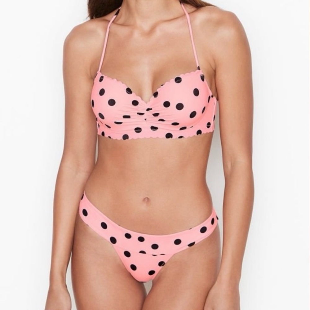 WNOT Victorias Secret pink polka dot bikini